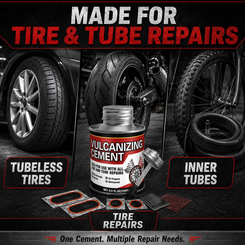 Tire Patch Glue, Clear Vulcanizing Cement, Tire Repair Kit 250ml