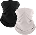Fuinloth 2 Pack Winter Neck Gaiter, Fleece Warmer Scarf Cold Weather Mask