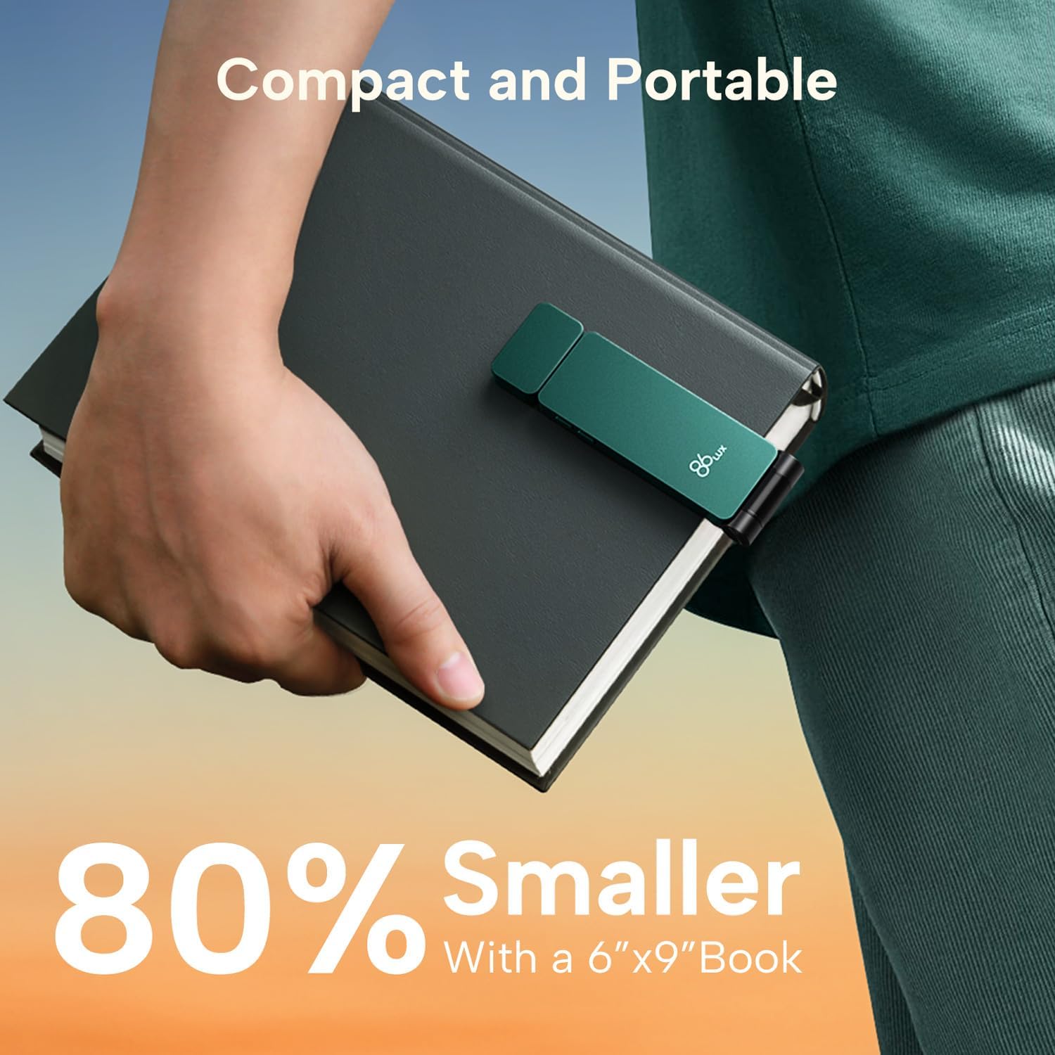 86lux Book Light, Rechargeable Reading Lights for Books in Bed