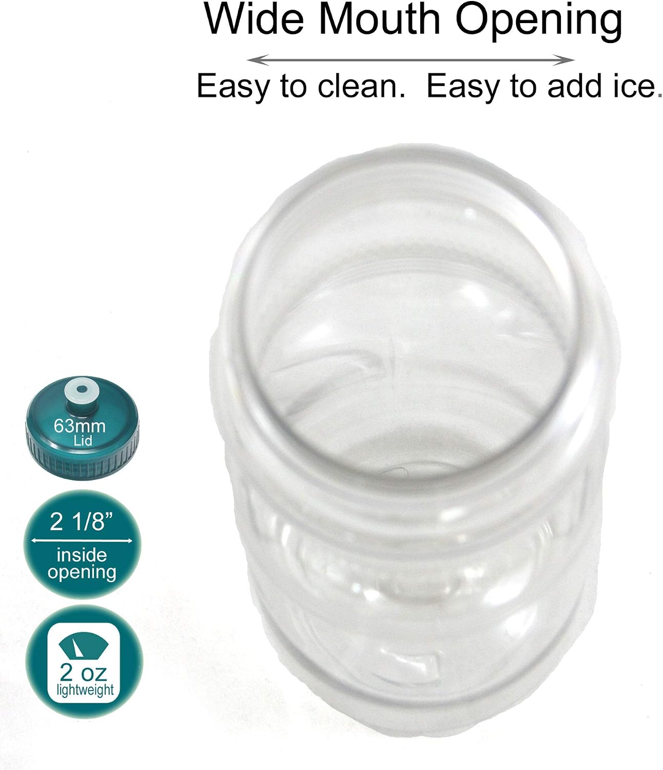 Rolling Sands 24 Ounce BPA-Free Plastic Water Bottles, Set of 10, Made in USA