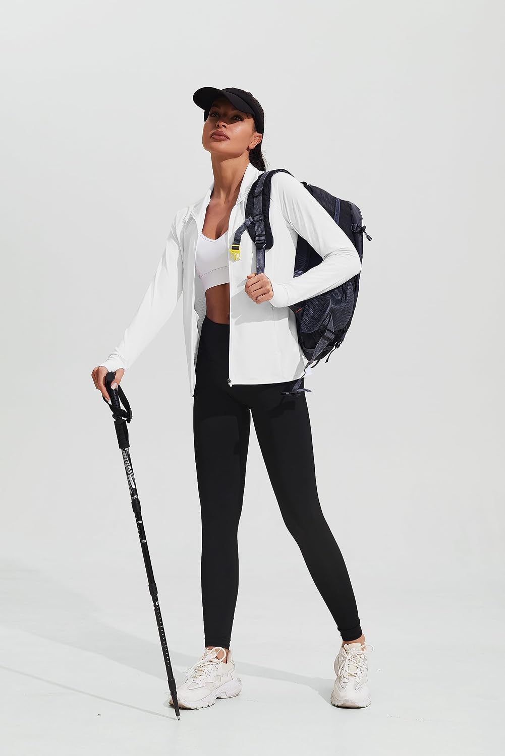 COOrun Women's UPF 50+ Jackets Sun Protection Golf Athletic Jackets Lightweight Full Zip Long Sleeve Shirts with Pockets