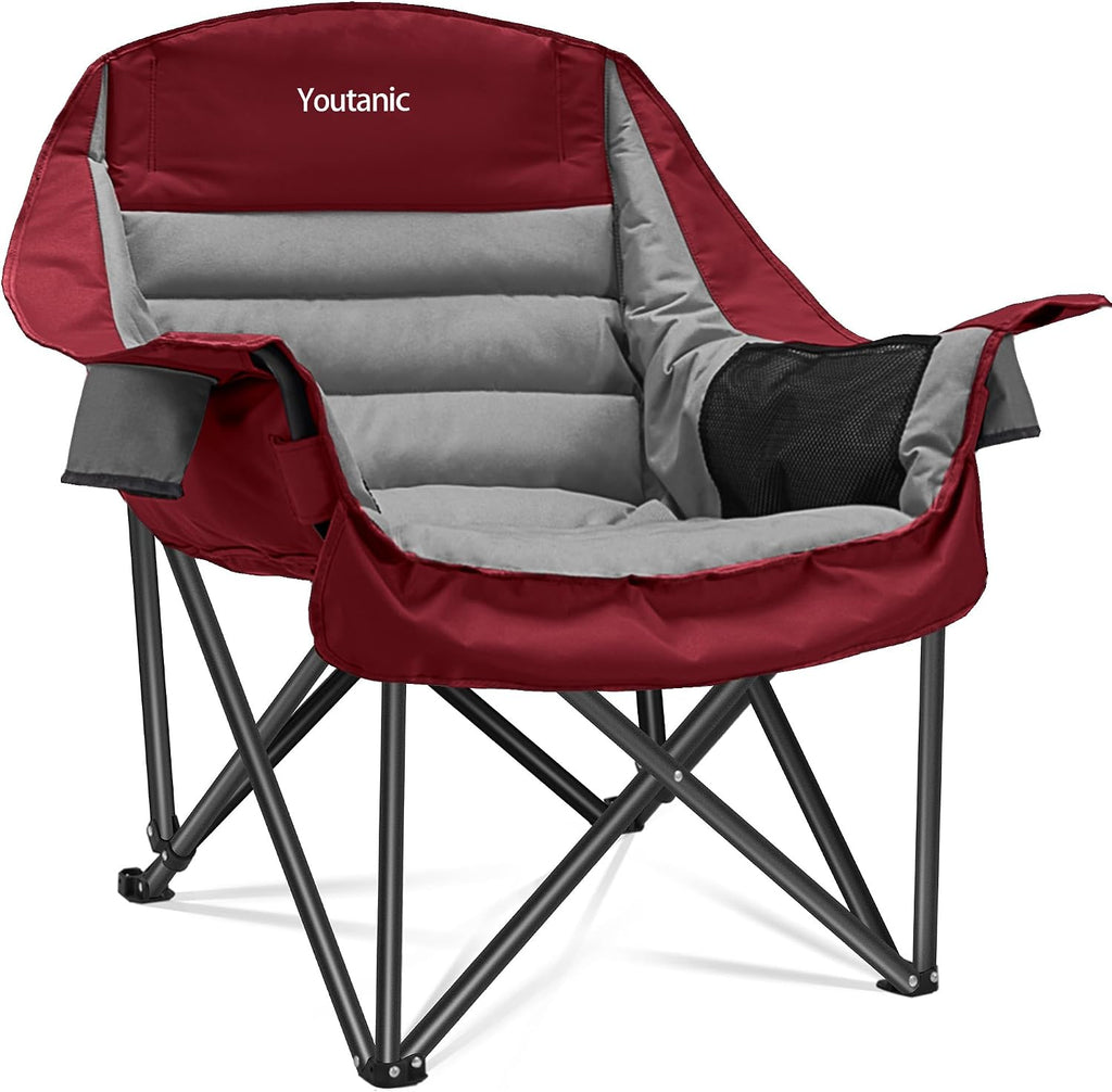Youtanic Oversized Camping Chair, Portable Folding Camping Chairs