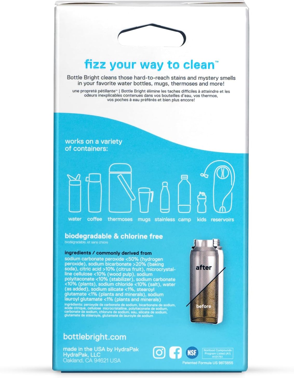 Bottle Bright Water Bottle Cleaning Tablets (12, 36, or 78 Count)