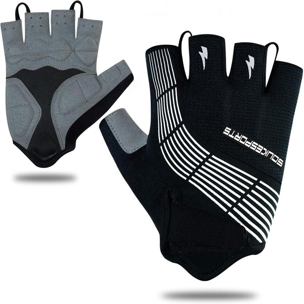 Souke Sports Bike Gloves for Men Women Half Finger Padded Cycling Gloves