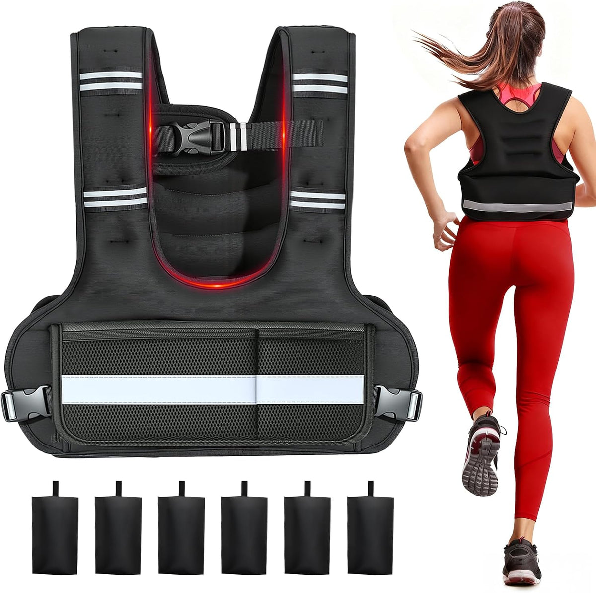 Weighted Vest for Women & Men with U-Shaped Breathable Design