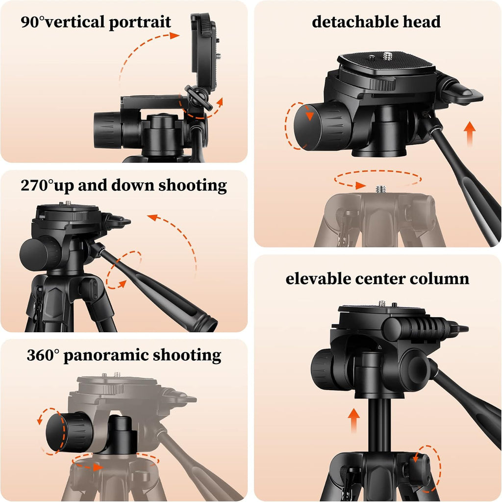 JOILCAN Camera Tripod, 68" Tablet Tripod Stand for Phone Camera