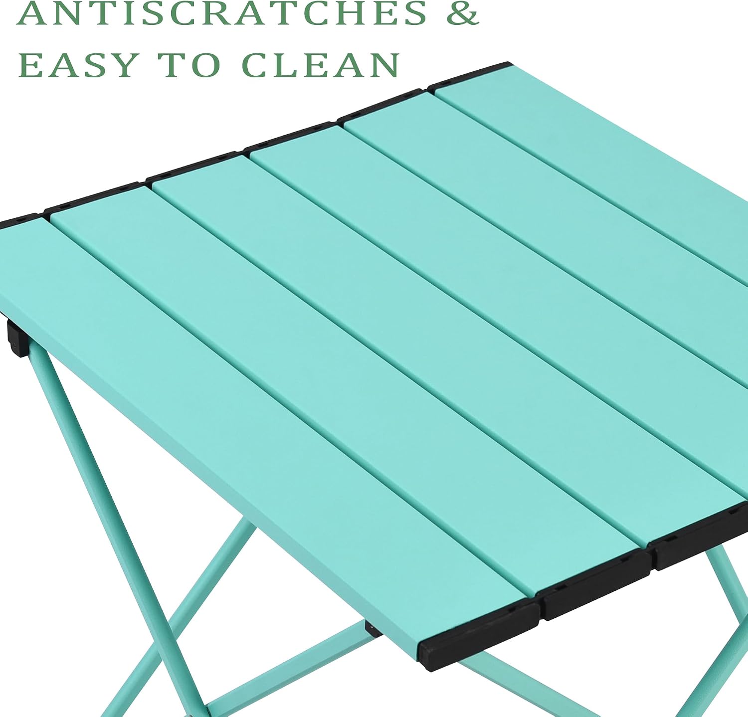 Grope Portable Camping Table,Aluminum Folding Beach Table (Sky Blue-S)