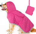 Lukovee Dog Raincoat, Waterproof Rain Jacket, Clear Hood & Reflective Rim