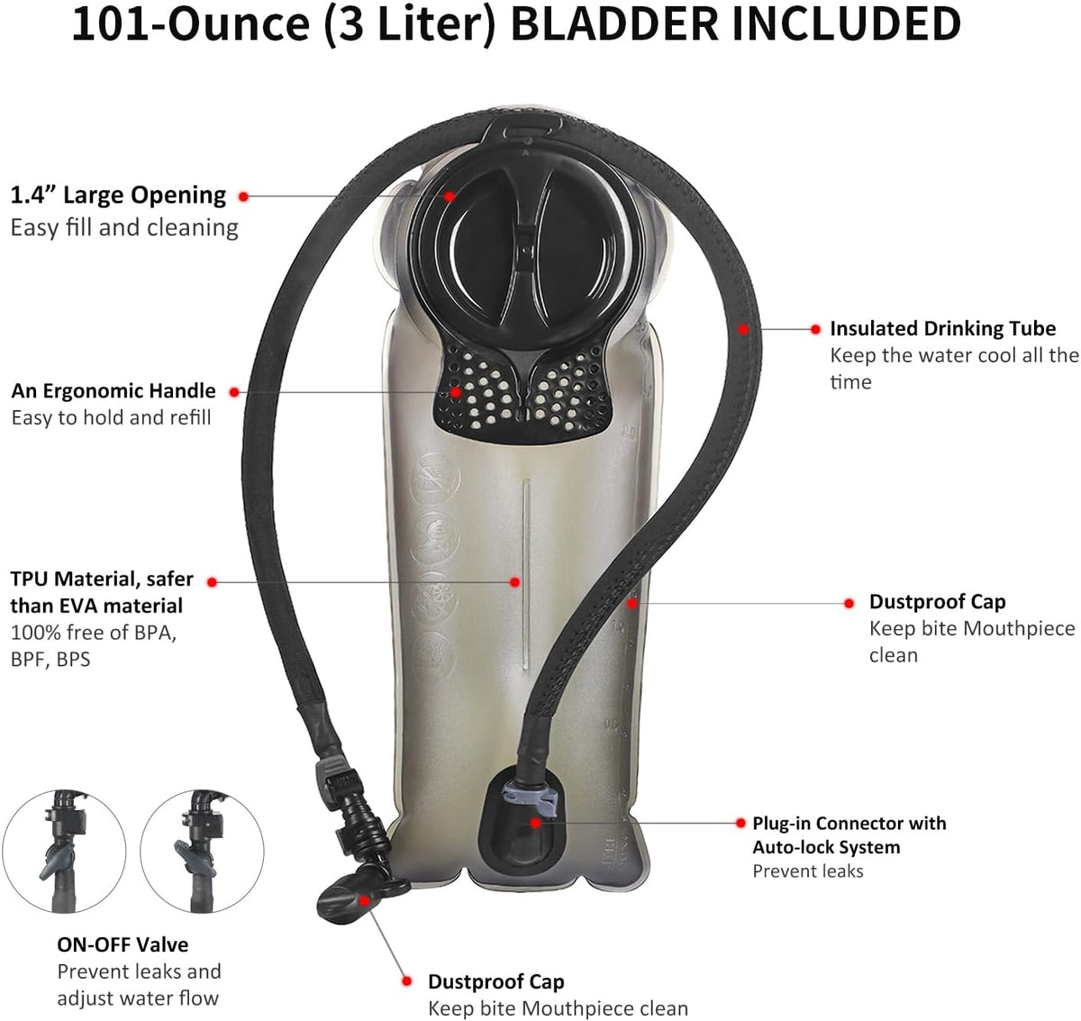 Unigear Tactical Hydration Backpack with 3L Water Bladder, Molle Backpack