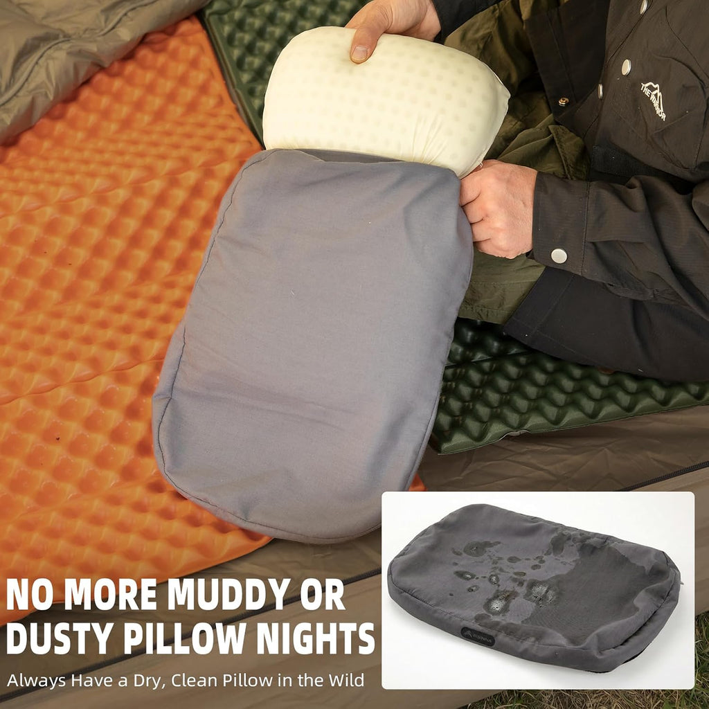 BISINNA Camping Memory Foam Pillow Backpacking Pillow with Removable Cover