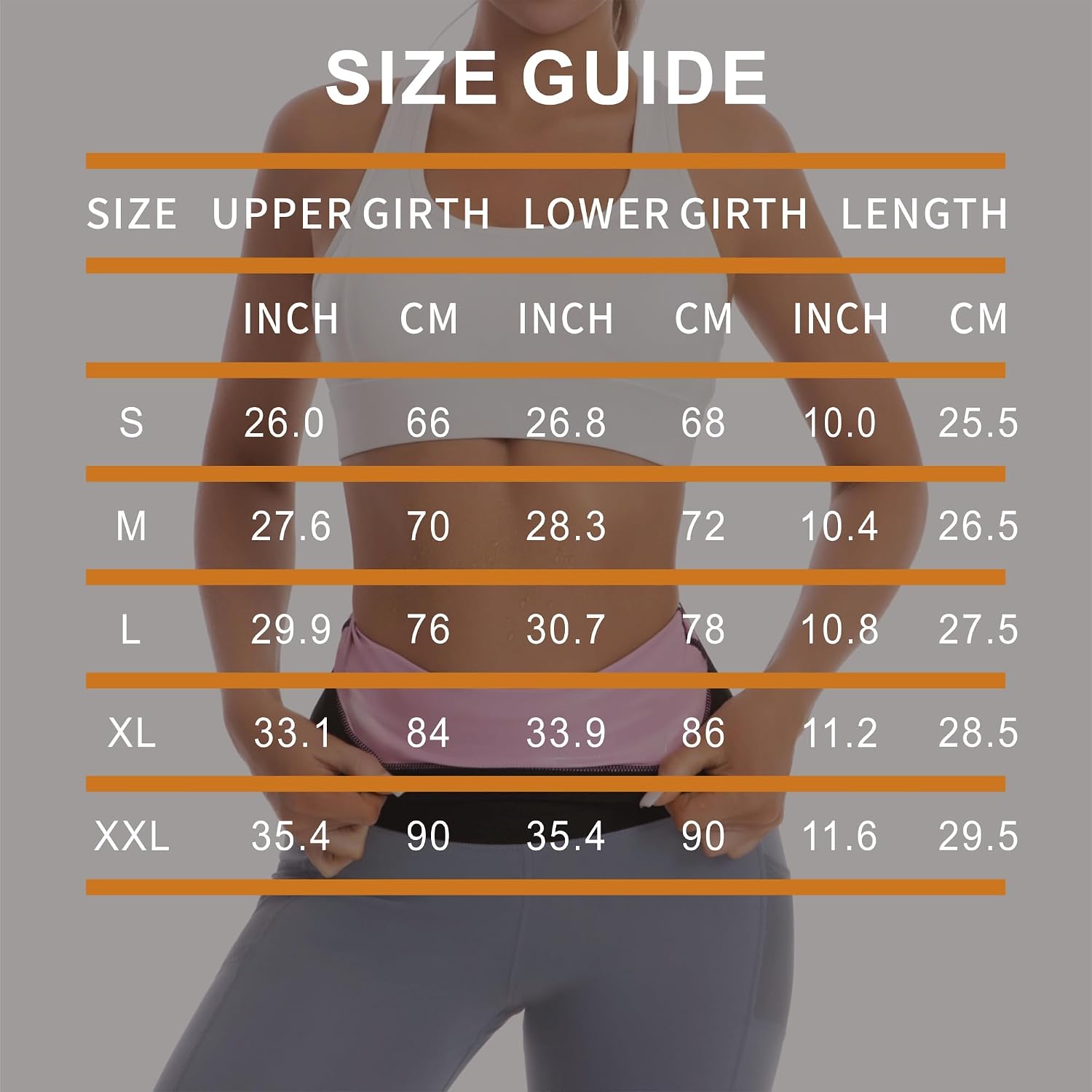 Sauna Suit Waist Trainer Band for Women Girls, Adjustable Waist Cincher Slimming Waist Trimmer for Lower Belly Fat