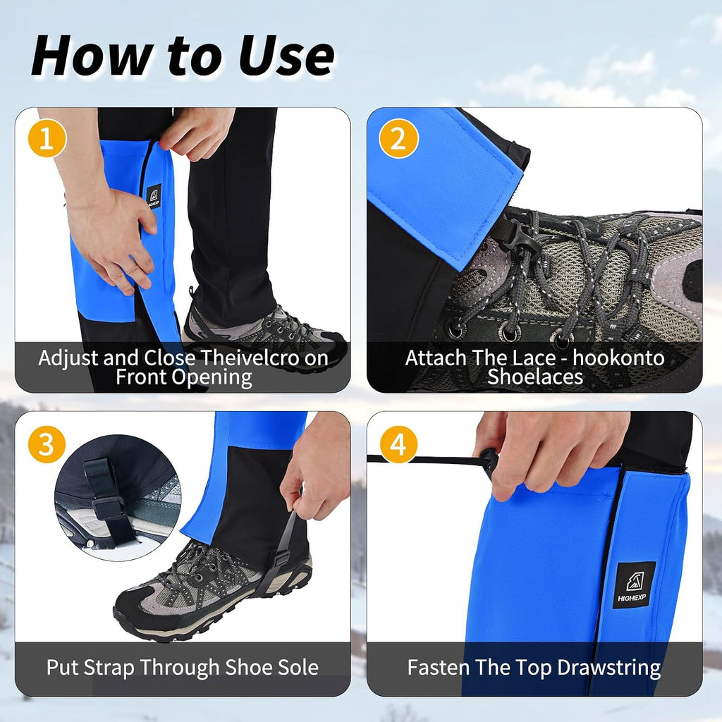 Leg Gaiters Waterproof Snow Boot Gaiters for Women Men