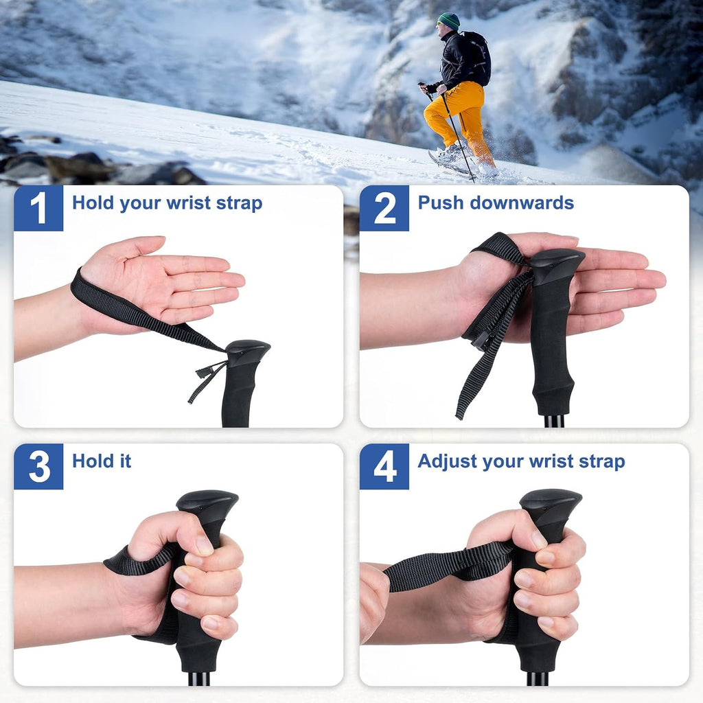 FrutPunch 2 Pack Aircraft-Grade Aluminum Alloy Trekking Poles for Hiking