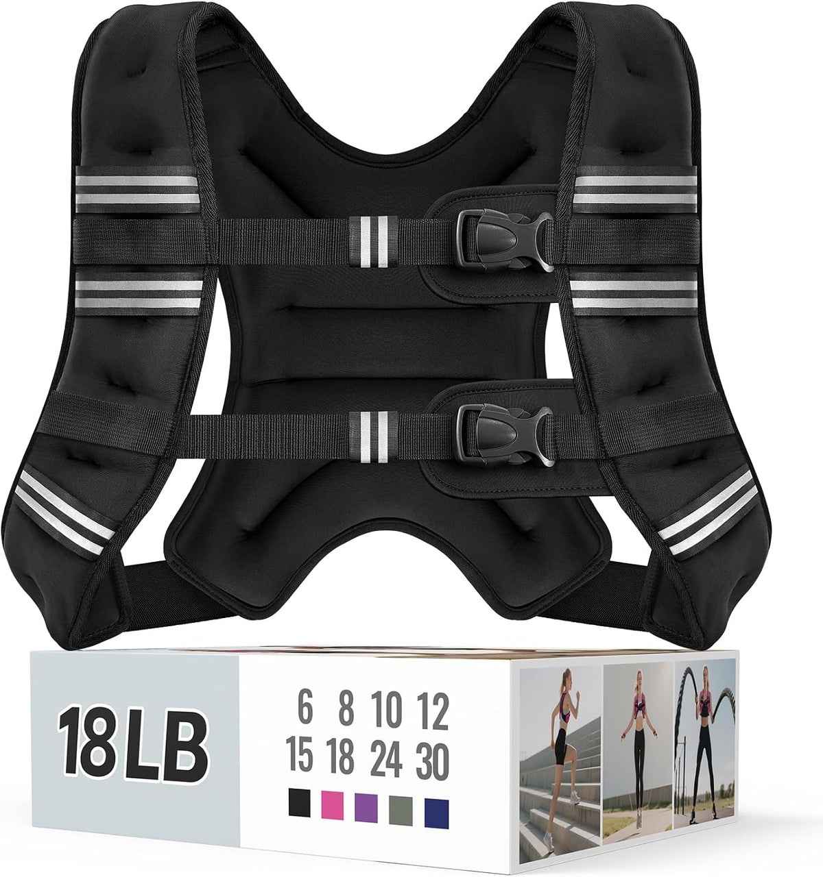 Zeerun Weighted Vest, 6/8/10/12/15/18/20/24/30LB for Men Women