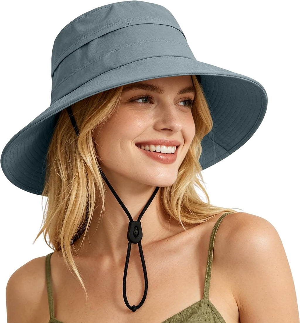 ZOORON Sun Hat for Men Women Detachable Compass, Boonie Hats UPF 50+ Fishing Hat, Lightweight Foldable Bucket Hats