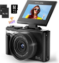 5K 75MP Digital Camera for Photography with WiFi - Autofocus Vlogging Camera for YouTube with 64GB SD Card, 18X Zoom 3" 180° Flip Screen Compact Travel Camera with 2 Batteries for Teens and Beginner