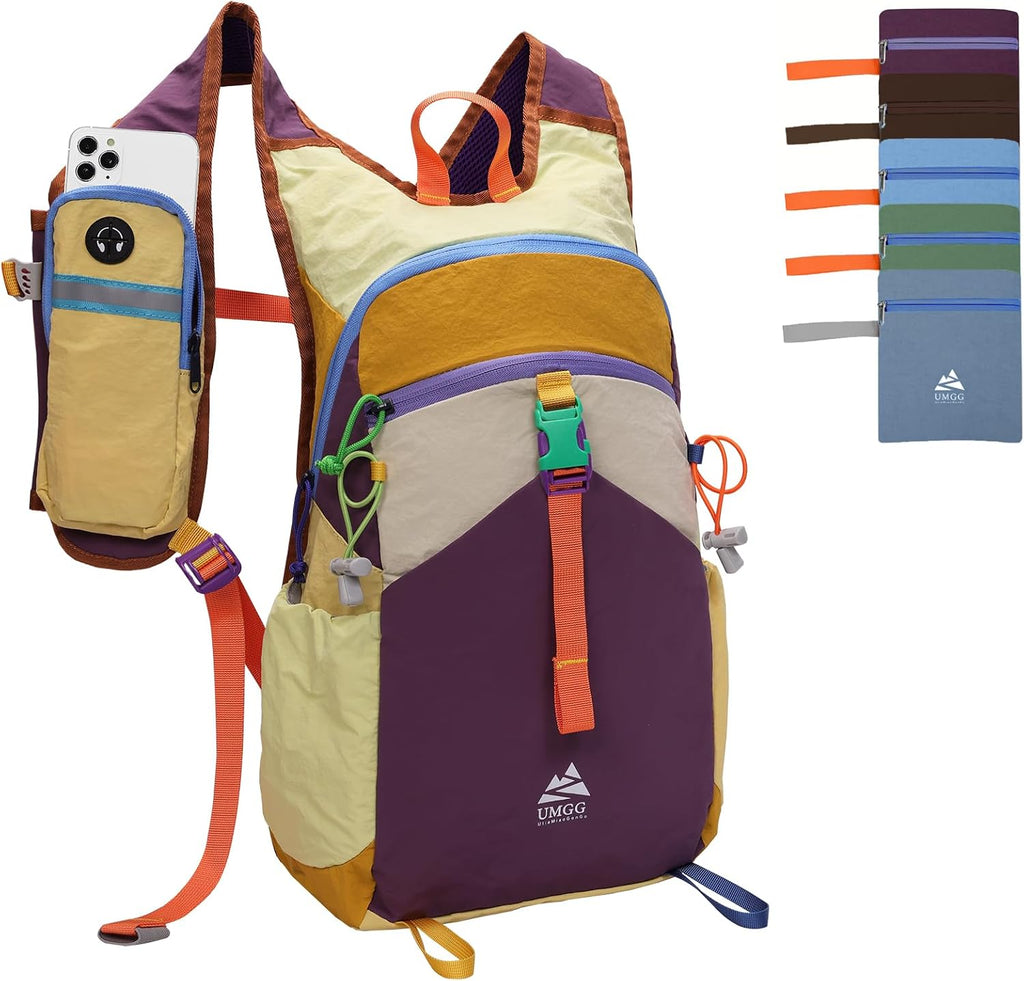 15L Small Hiking Backpack Travel Daypack Colorful Lightweight Packable Foldable Casual Backpack for Women Men