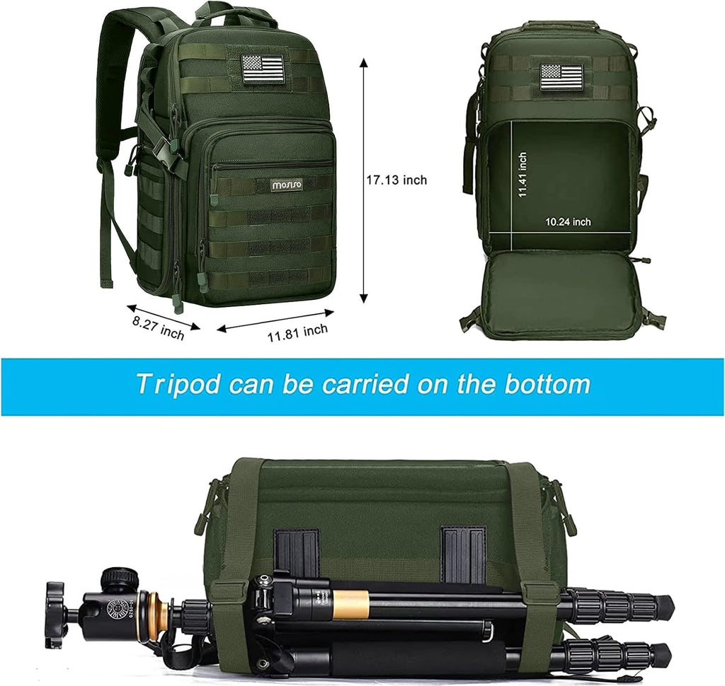 MOSISO Camera Backpack, DSLR/SLR/Mirrorless Tactical Camera Bag Case