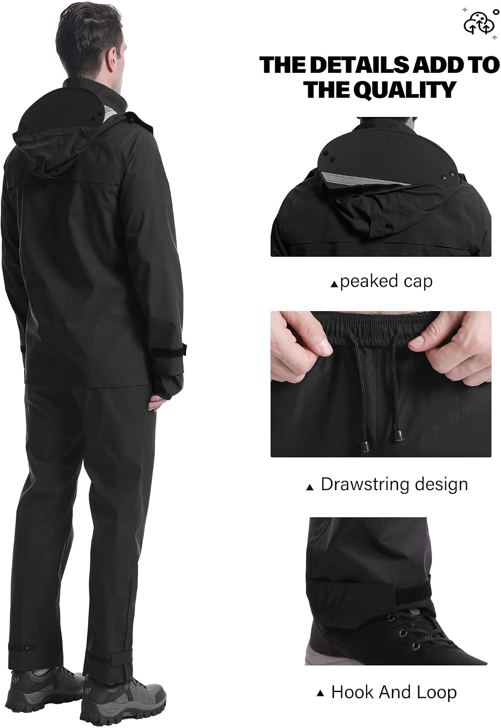 iCreek Rain Suit Waterproof Breathable Lightweight 2-Piece Rain Gear Unisex