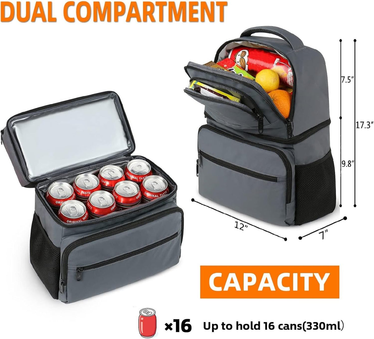 MATEIN Cooler Backpack, 26/40 Cans Insulated Lunch Backpack for Men Women