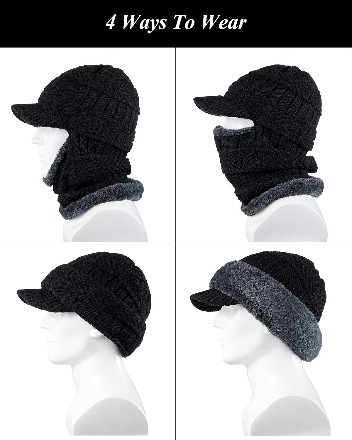 Syhood Winter Balaclava Ski Mask Fleece Lined