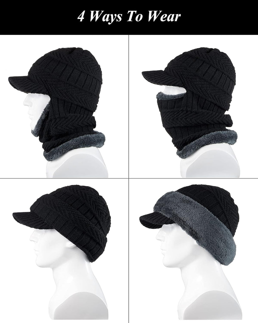 Syhood Winter Balaclava Ski Mask Fleece Lined