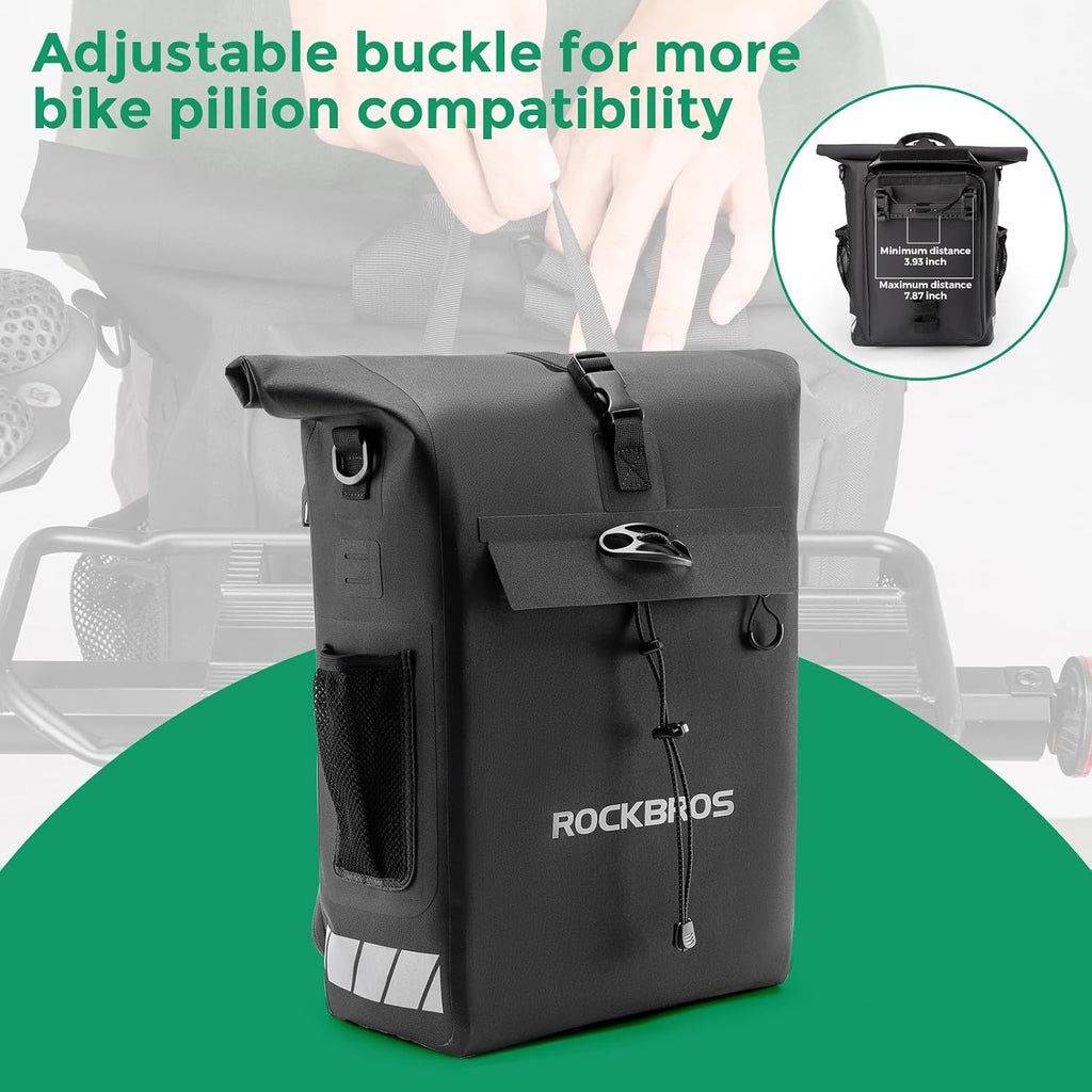 ROCKBROS Bike Panniers Waterproof 18L Detachable Shoulder Straps