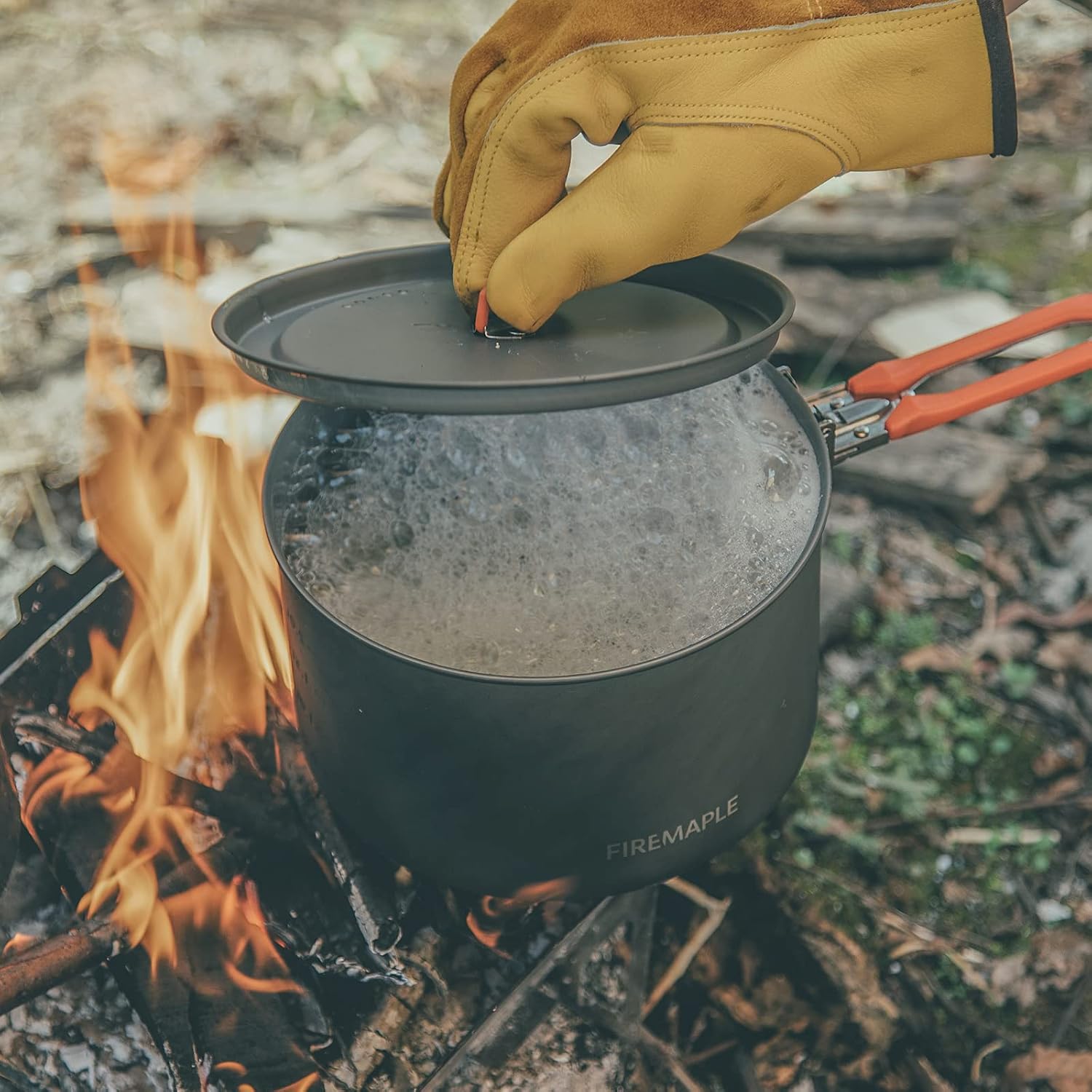 Fire-Maple Feast Outdoor Camping Cookware, Pot and Pan Set Stackable Kit