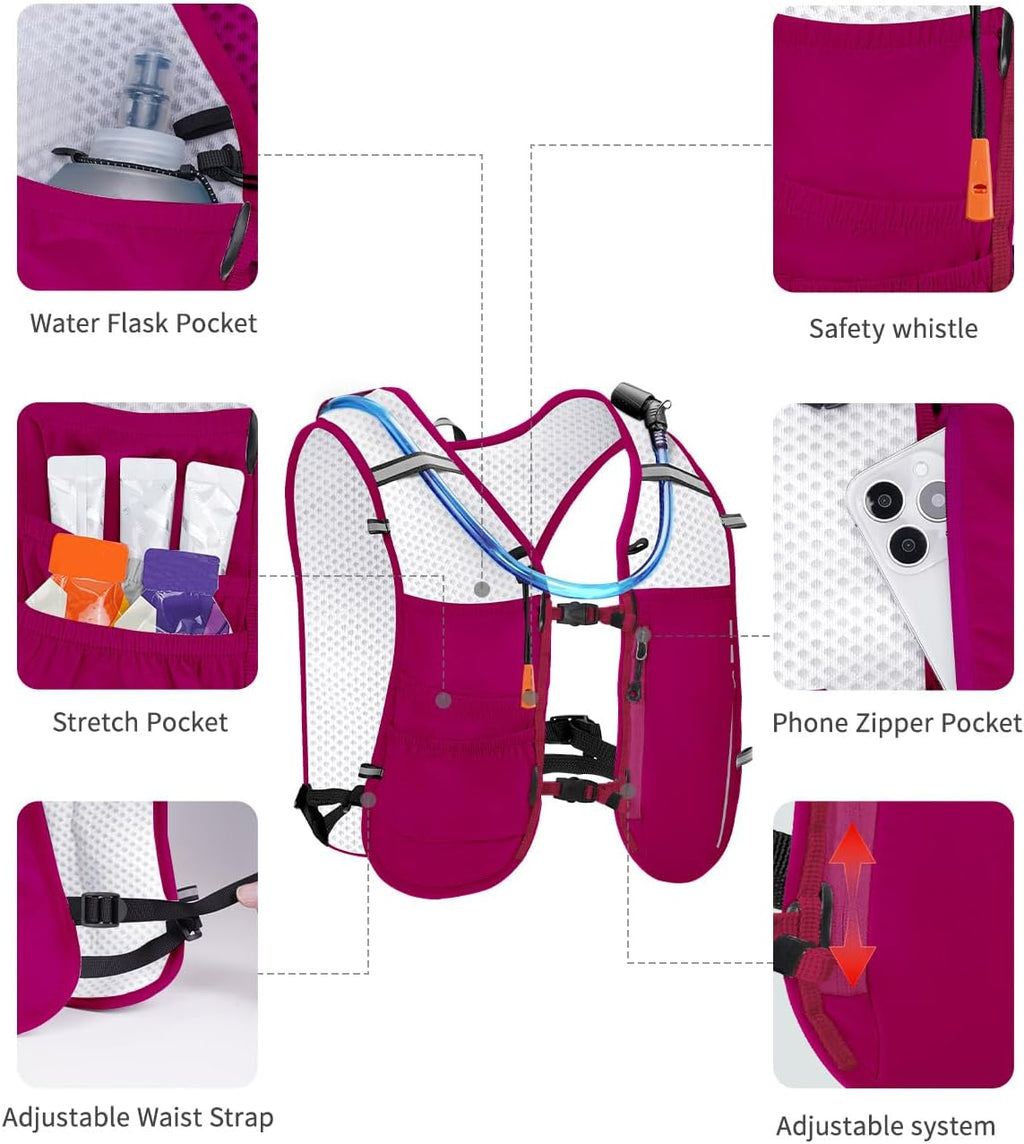 ECOHUB Lightweight Hydration Vest Water Backpack with 2L Water Bladder