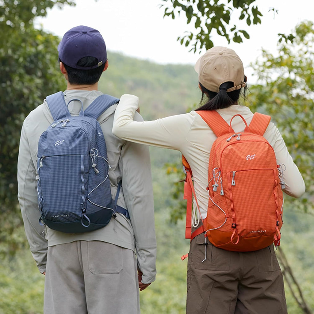 23L Lightweight Hiking Backpack, Travel Daypack with Pole Holder, Purple