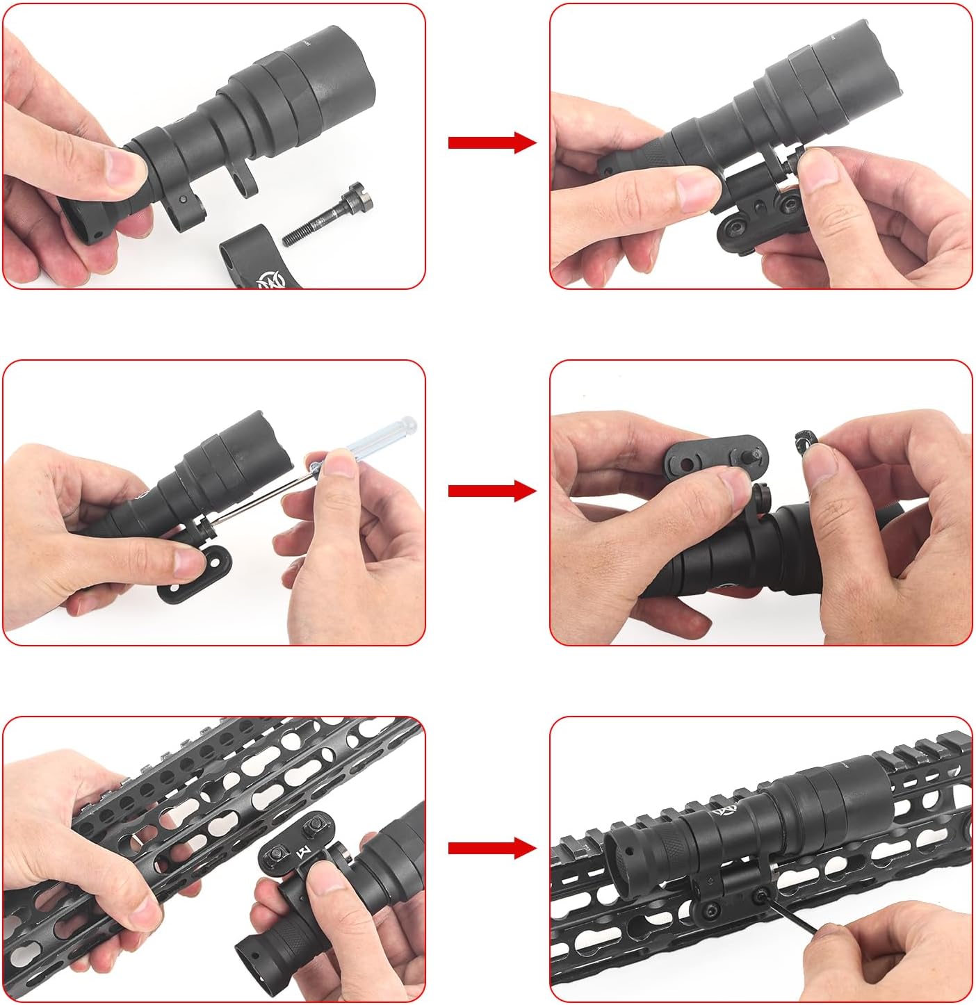 NOBUHIRO NOB#340A 540 Lumens Tactical Flashlight, 2 Rotating Base, 2 Switches