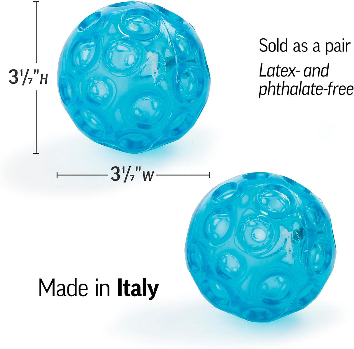 OPTP Franklin Method Small Blue Textured Ball Set – Massage Balls, 3 1/7"