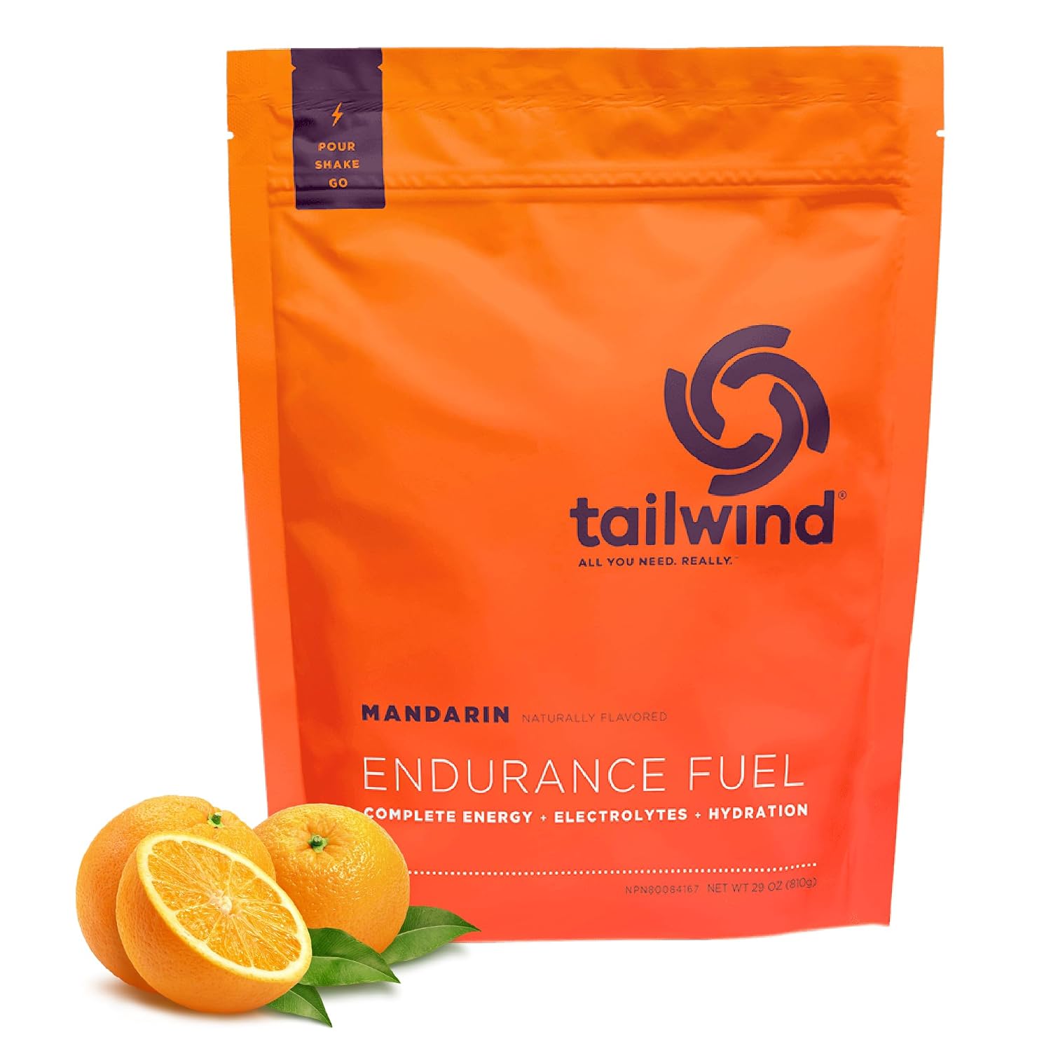 Tailwind Nutrition Endurance Fuel, Mandarin, 30-Serving Bag
