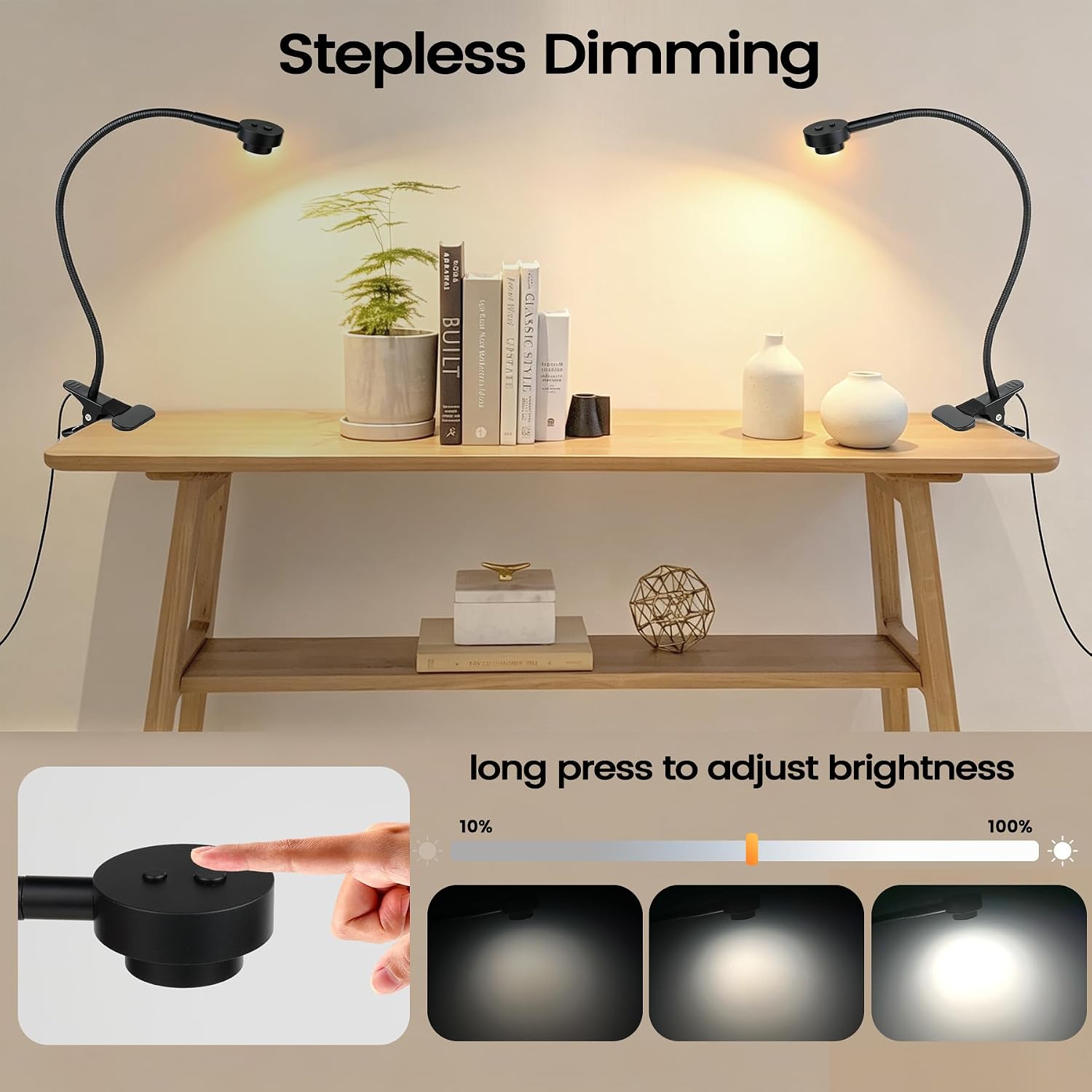 Flexible Clip On Headboard Reading Light for Bed