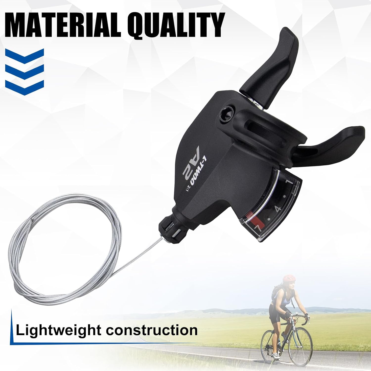 WEEROCK Bike Shifter Lever 7 Speeds Right Thumb Gear Shift Lever for Mountain Bicycle