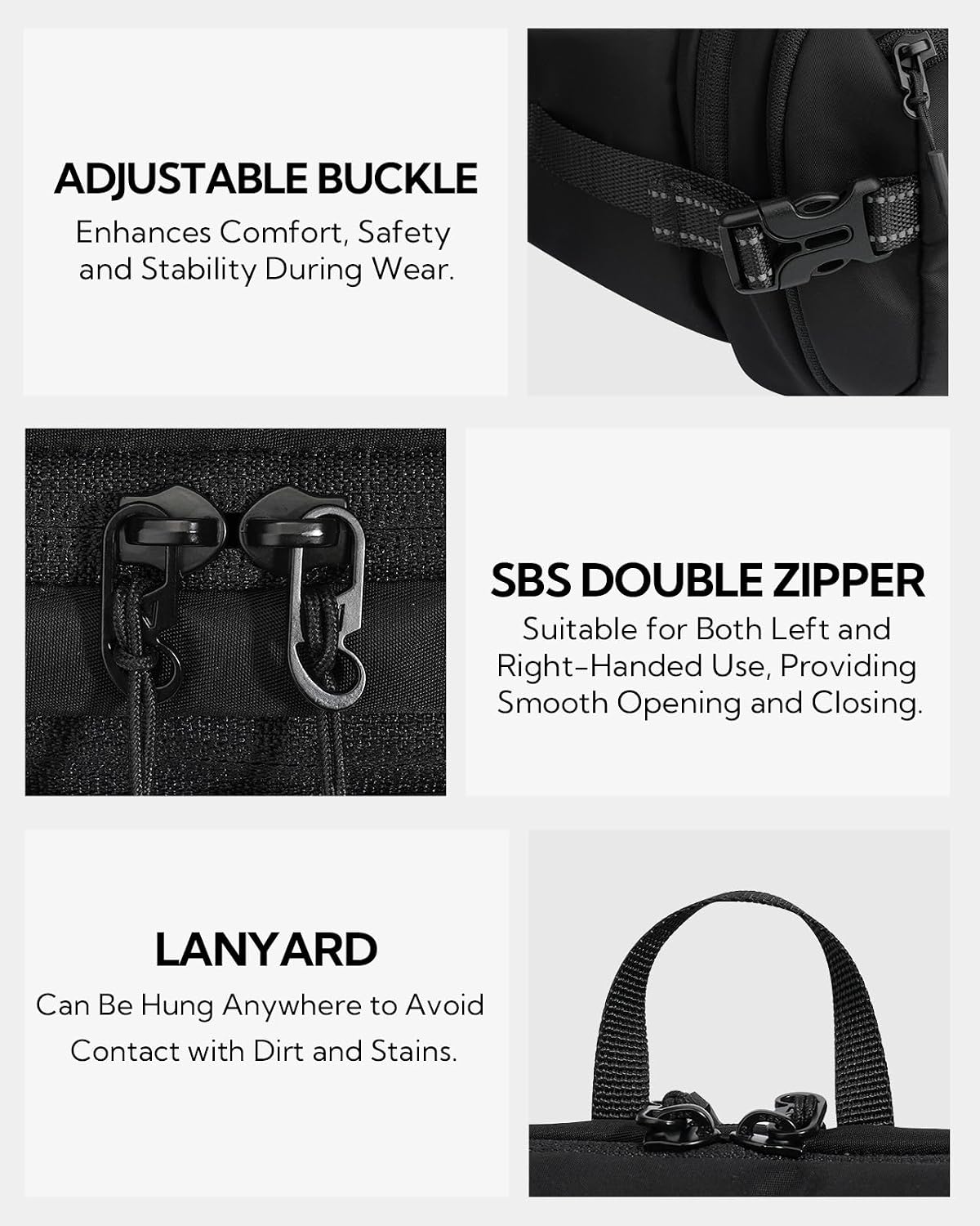 WATERFLY Fanny Pack Waist Bag: 3L Large RFID Anti-Theft for Travel