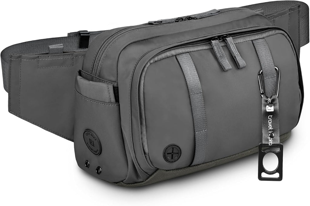 Large Crossbody Waist Bag Tactical Fanny Pack for Men Hip Bum Bag with Water Bottle Holder Adjustable Belt, Workout Traveling Casual Running Hiking Cycling