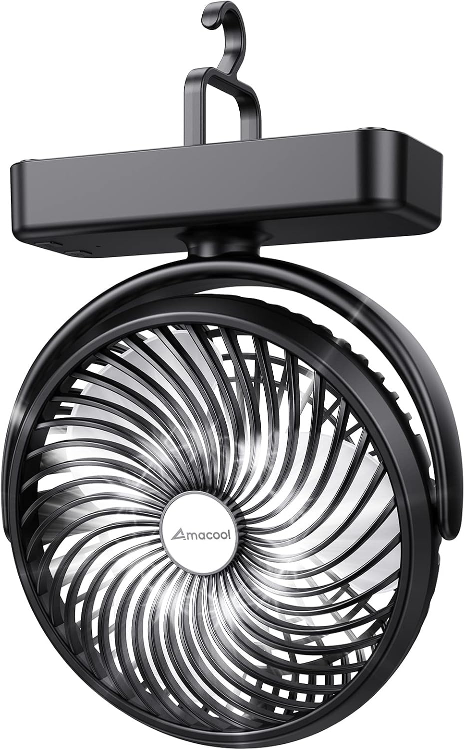 AMACOOL Portable Camping Fan with LED Lantern- 40H Work Time Rechargeable