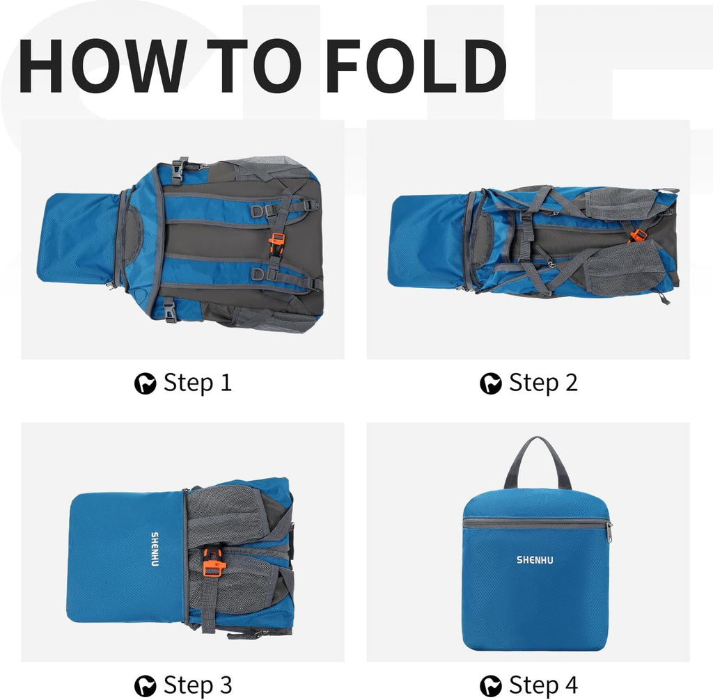 40L Hiking Backpack Lightweight Daypack Waterproof Travel Camping Backpack for Men Women Sport Packable