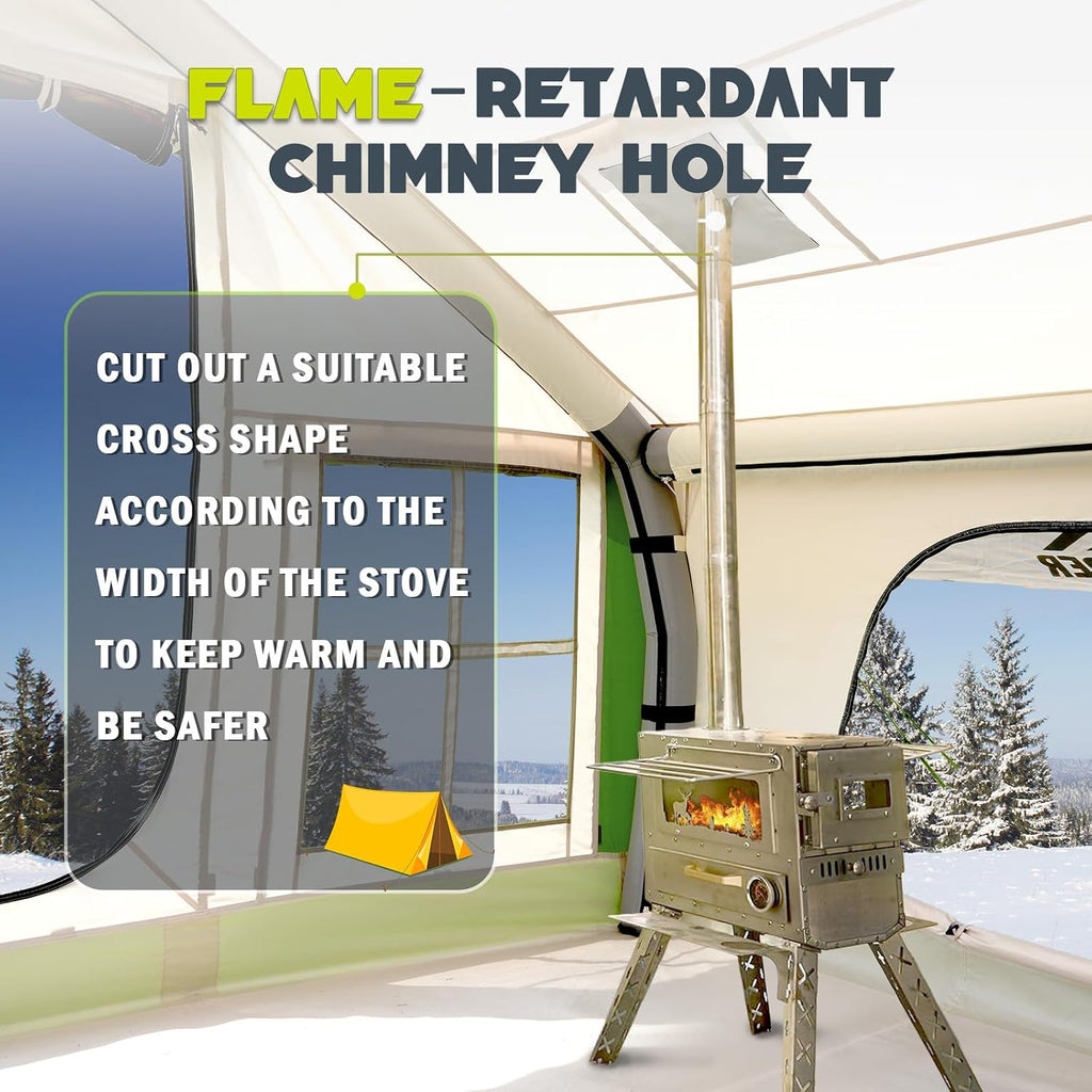 Inflatable Tent with Skylight & Stove Jack,Blow Up Tents, Hot Tent