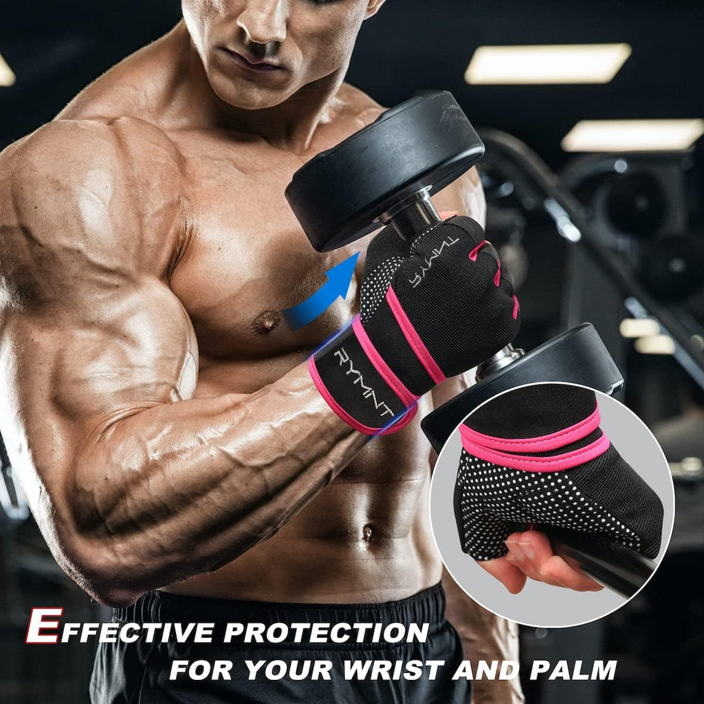 Workout Gloves for Women Men with Wrist Wrap Support Weight Lifting Gloves