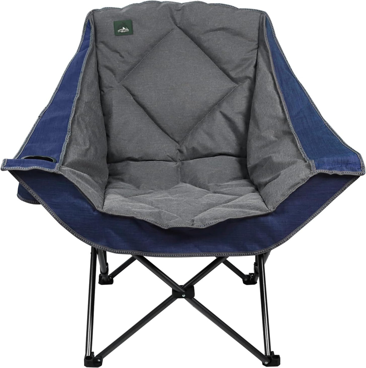 Northroad Folding Camping Chair,Oversized Portable Camp Chair w/Cup Holder,Heavy Duty Padded Lawn Chair Support 300 LBS for Outdoor, Tailgates, Beach, Hiking, and Picnics