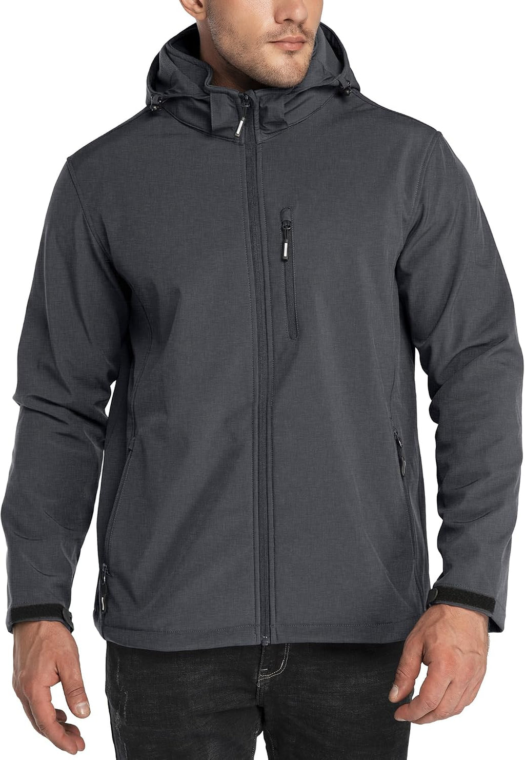 Outdoor Ventures Men's Softshell Jacket Waterproof Fleece Rain Shell Coat
