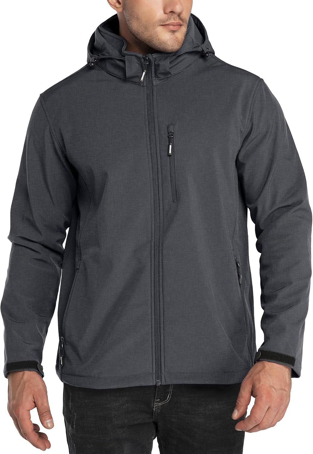 Outdoor Ventures Men's Softshell Jacket Waterproof Fleece Rain Shell Coat