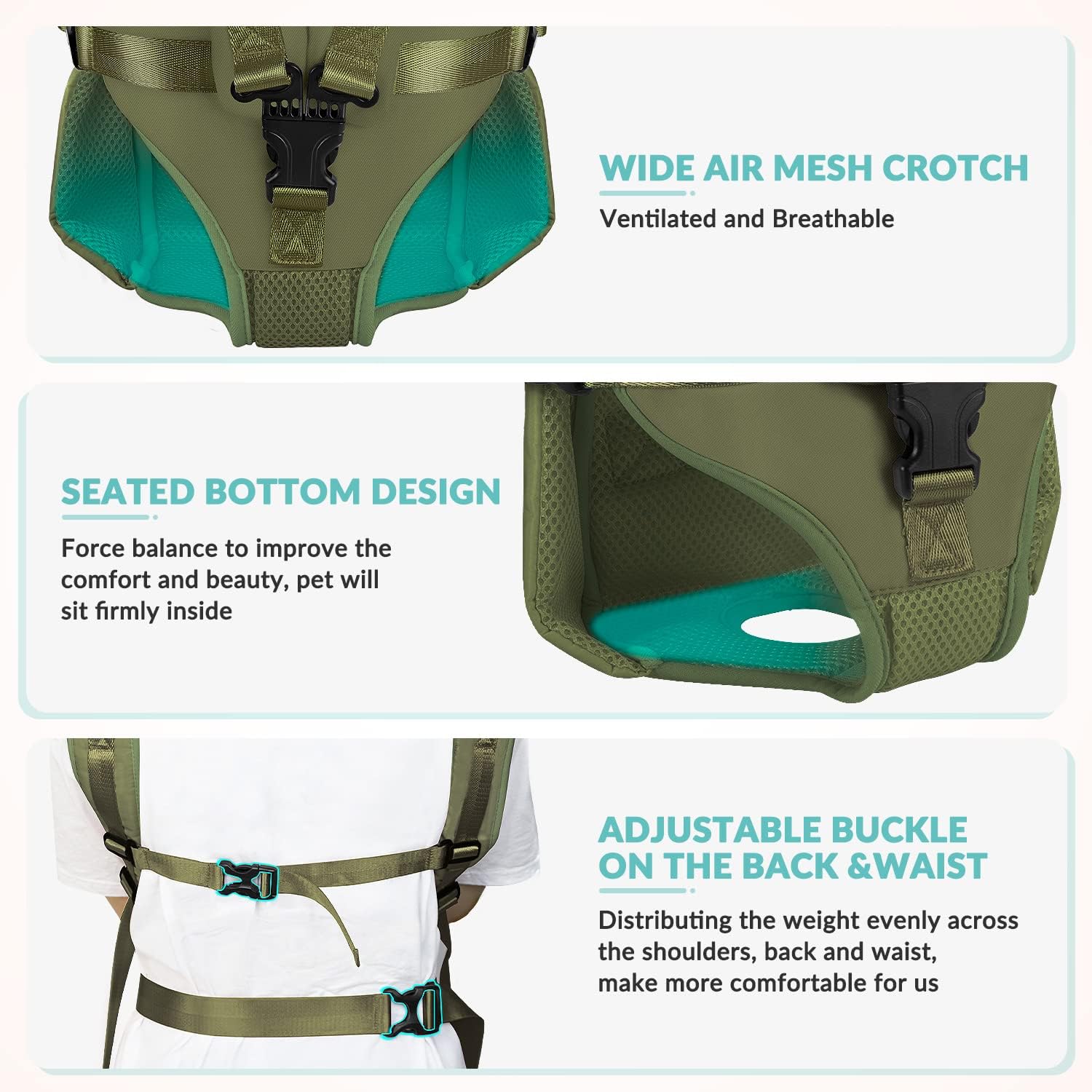 Lukovee Dog Backpack Carrier, Adjustable Front Carrier for Small Breeds