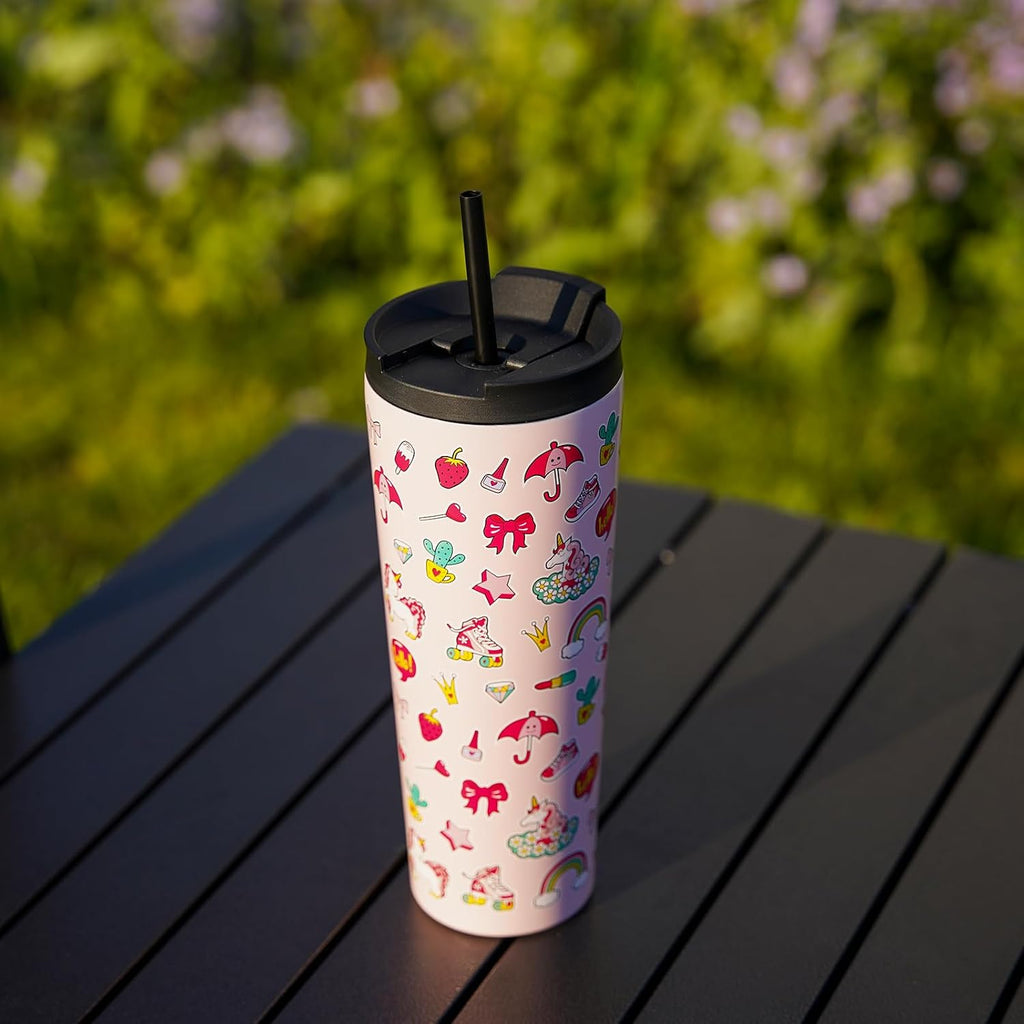 BJPKPK 26 oz Coffee Tumbler with Straw, Insulated Stainless Steel Cup