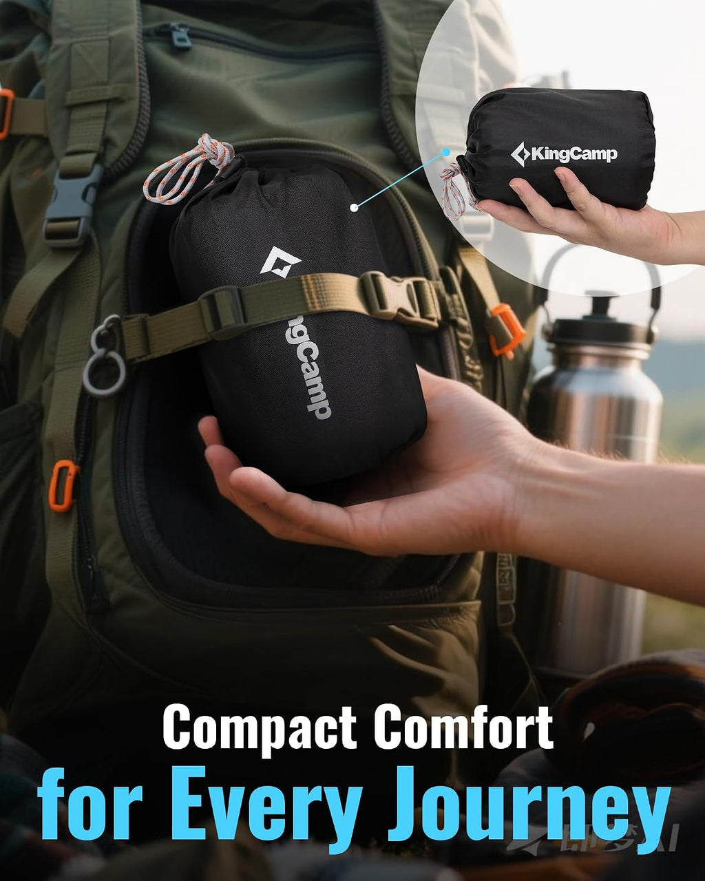 KingCamp Large Camping Pillow, Hybrid Air & Foam Pillow