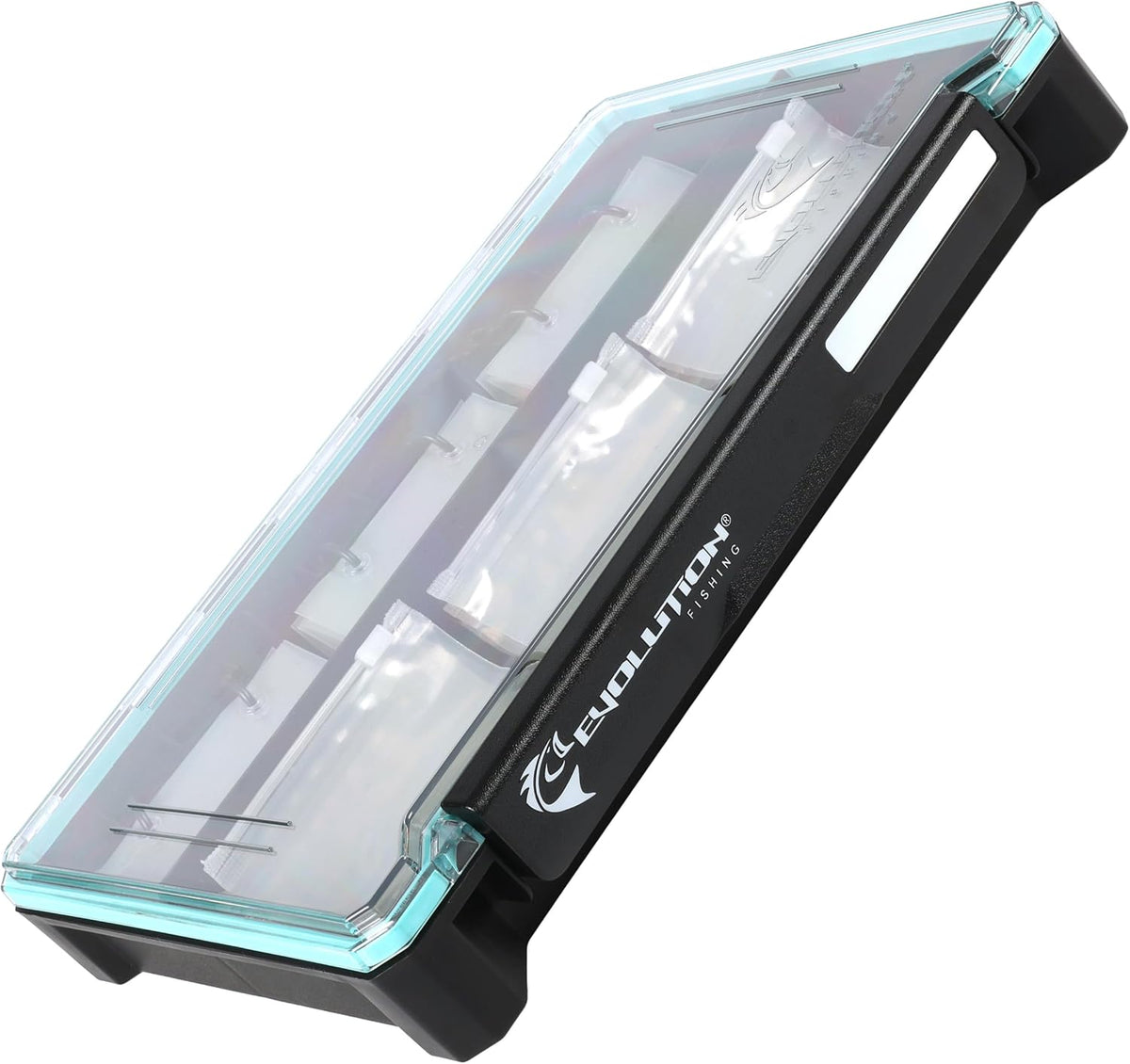 Evolution Fishing BallistiX Blade Runner Tackle Tray - Waterproof, Spinnerbait & Buzzbait Storage, 24 Rust-Resistant Baggies, 6 Sections, Fits 3700 Tackle Box, QuikLatch