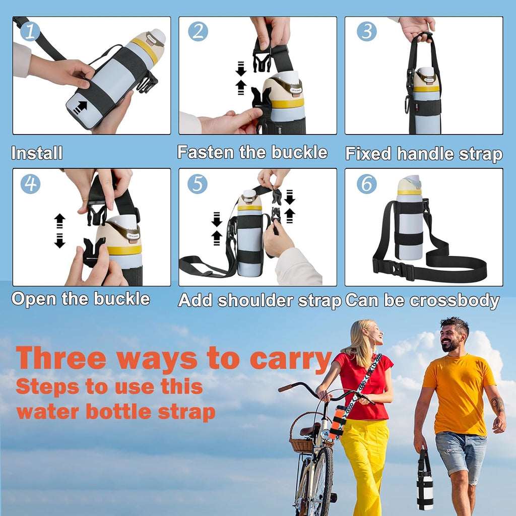 HEYSKAY Water Bottle Holder with Strap Adjustable Water Bottle Sling Strap