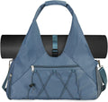 Forestfish Gym Bag For Women With Yoga Mat Holder, Blue
